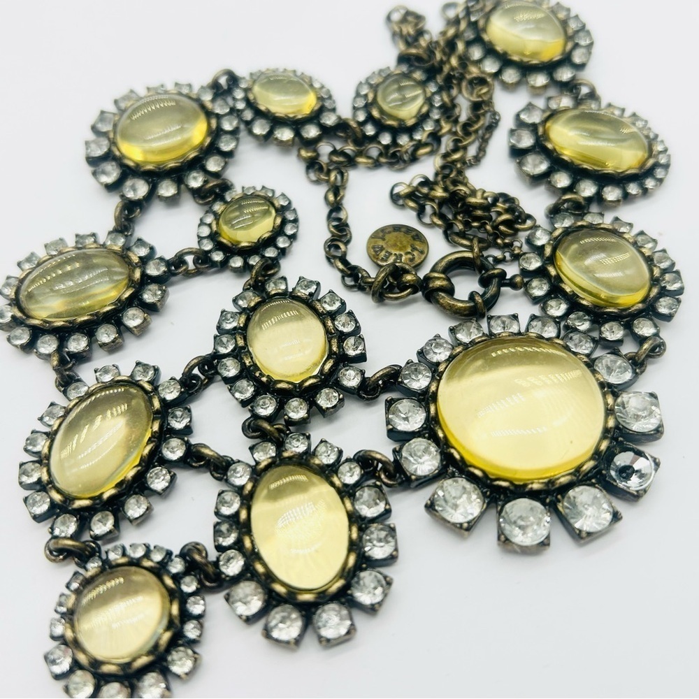 J. Crew Yellow Jeweled Bib Necklace - Picture 2 of 3